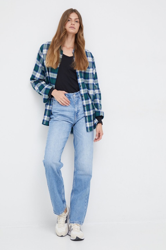 Pepe Jeans longsleeve bawełniany PL505306.999 czarny AW22