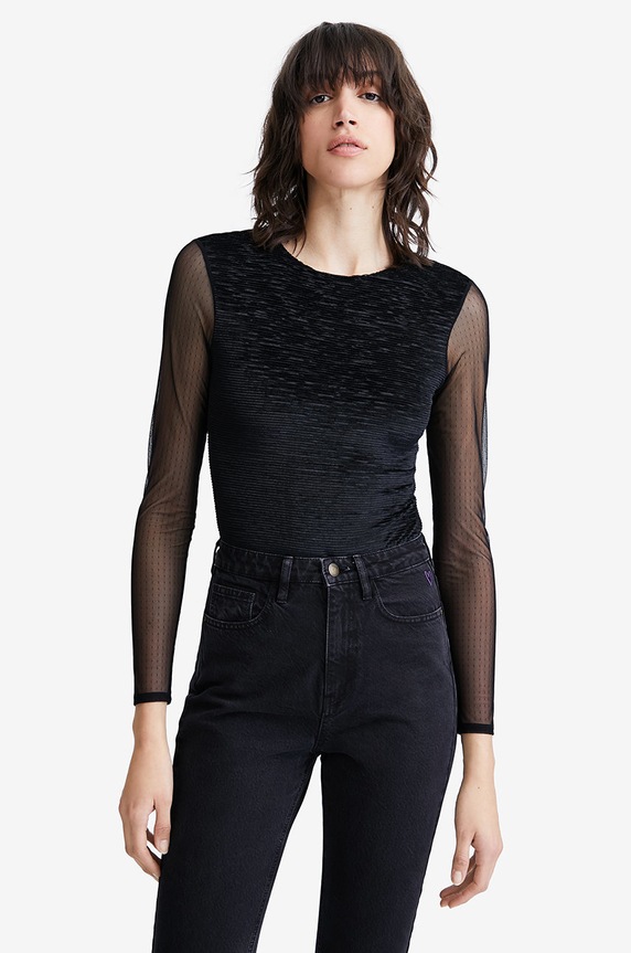 Desigual body uni negru 22WWQK16