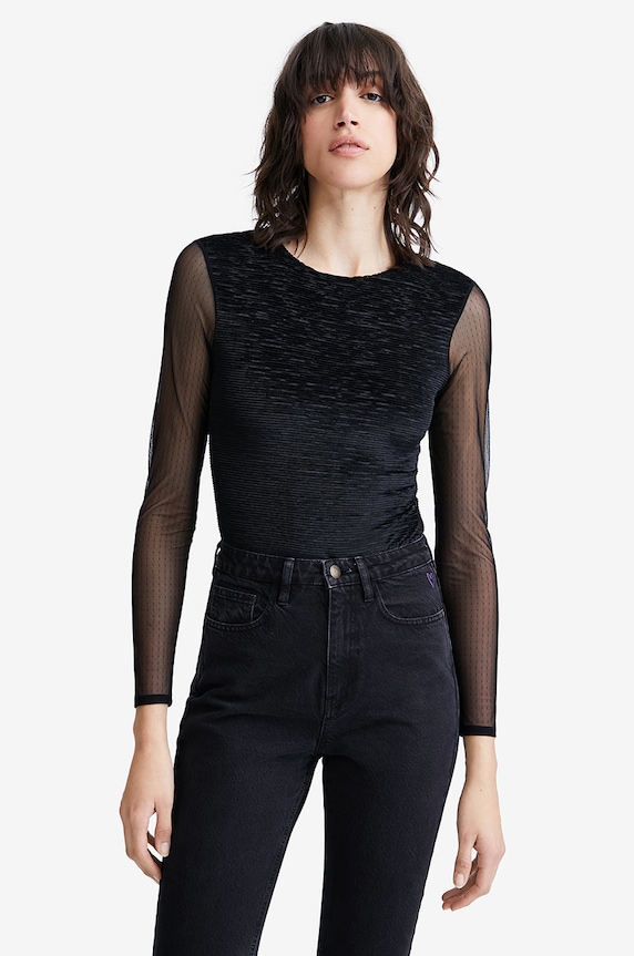Desigual body uni negru 22WWQK16