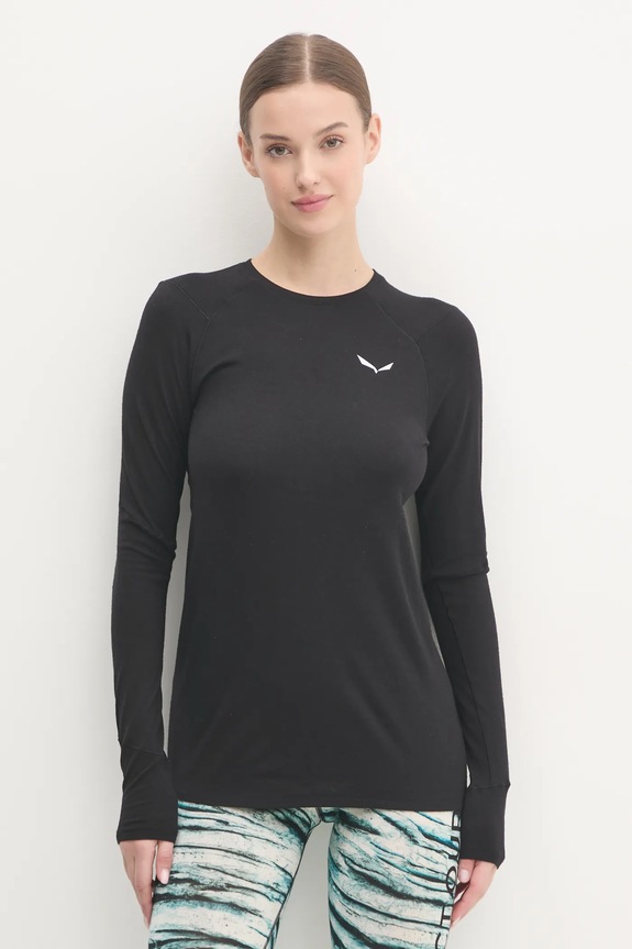 Salewa longsleeve funkcyjny Cristallo Planet friendly czarny 00.0000028206