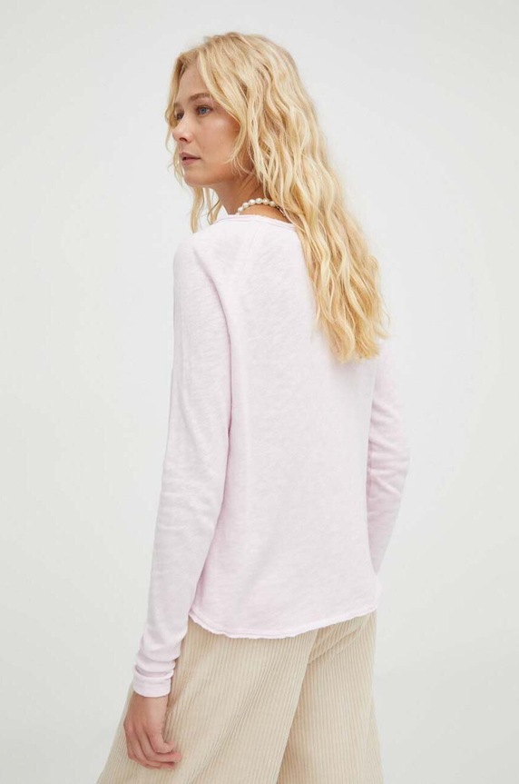 Îmbrăcăminte American Vintage longsleeve din bumbac SON31G roz