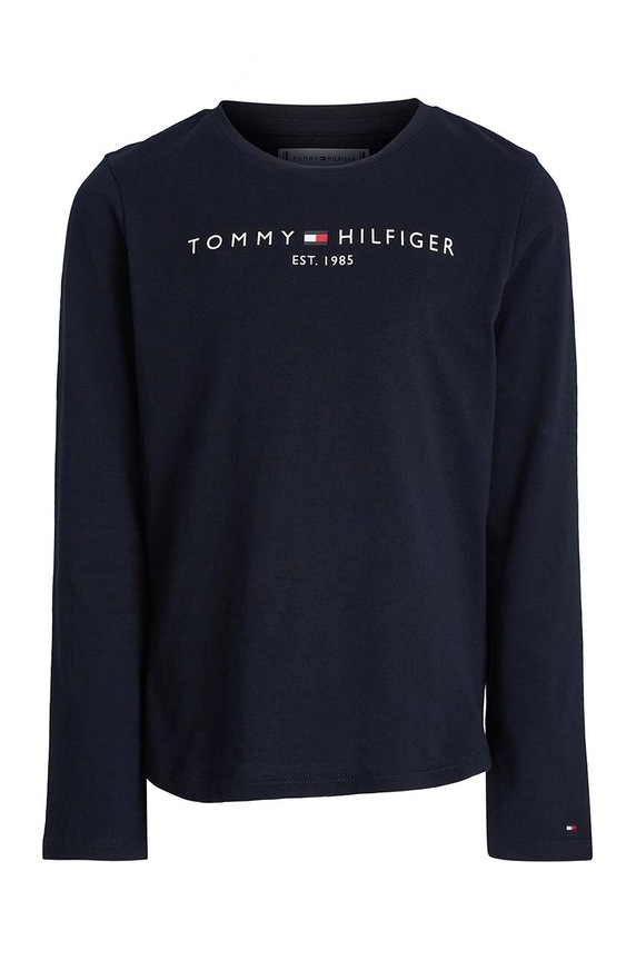 Detská bavlnená košeľa s dlhým rukávom Tommy Hilfiger bavlna tmavomodrá KG0KG05247.9BYY
