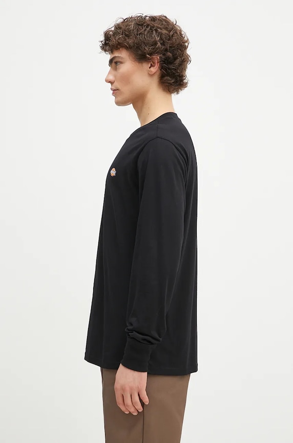 Bavlněné tričko s dlouhým rukávem Dickies DK0A4Y4RBLK1 černá AW22