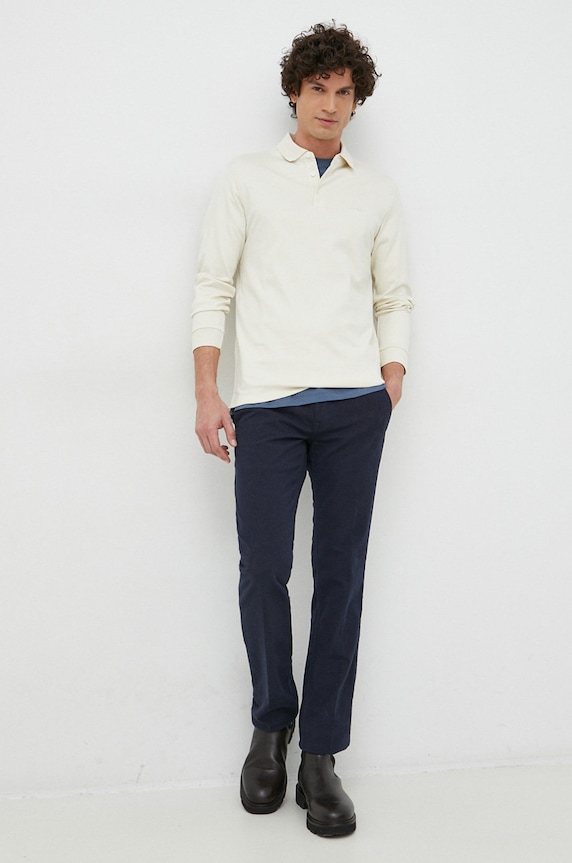 BOSS longsleeve din bumbac Pado 30 50468392 bej AA00