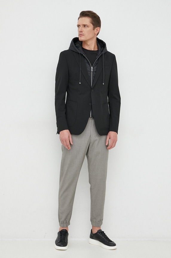 Joop! longsleeve bawełniany 30033284 czarny AA00