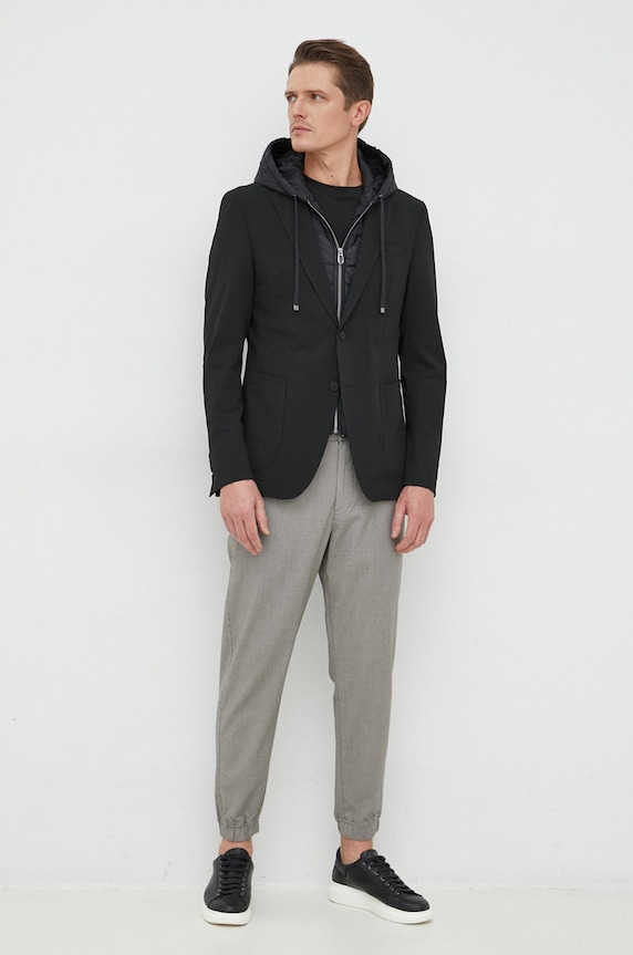 Joop! longsleeve bawełniany 30033284 czarny AA00
