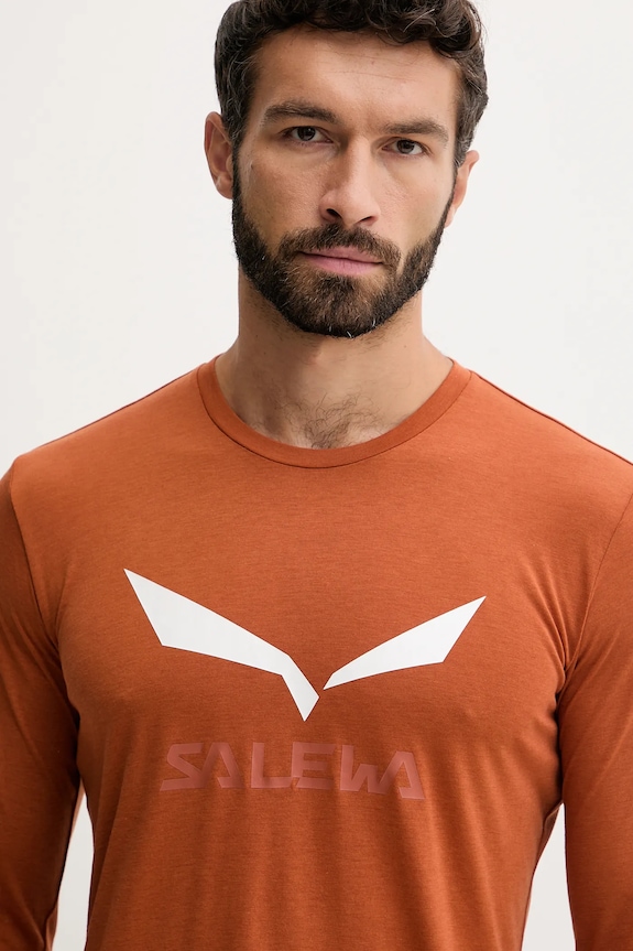 Спортивный лонгслив Salewa Solidlogo оранжевый 00.0000027340