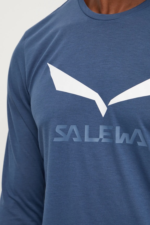 Salewa longsleeve sportowy Solidlogo 00.0000027340 niebieski