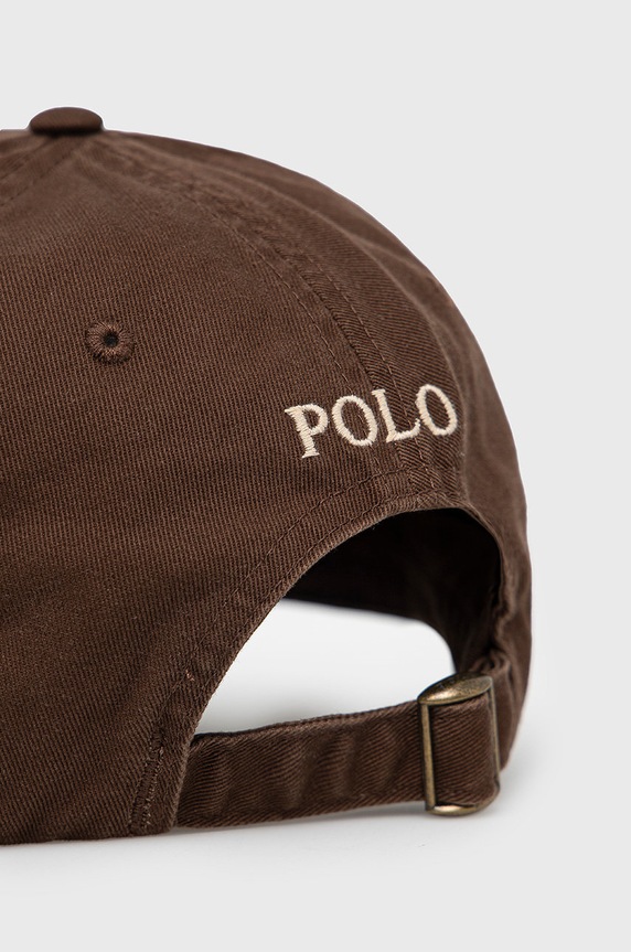 Doplnky Bavlnená šiltovka Polo Ralph Lauren 710667709058 hnedá