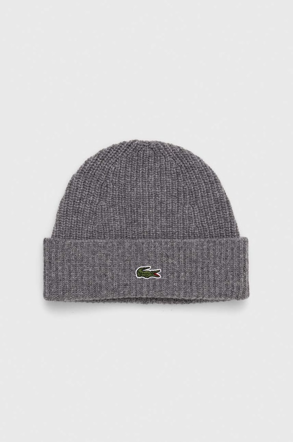 Čepice Lacoste vlna šedá RB9883