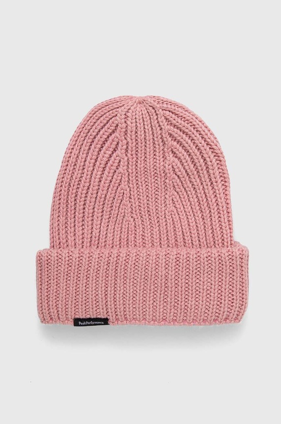 Peak Performance berretto in lana lana rosa G77790