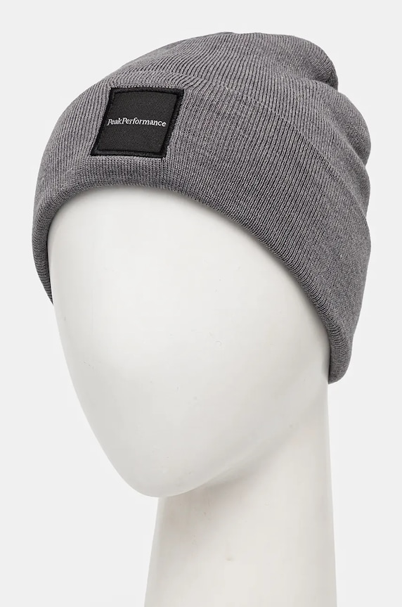 Kapa s dodatkom vune Peak Performance Switch G77781 siva AW25