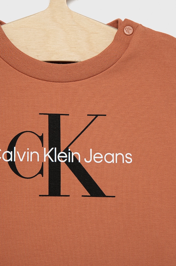 Chlapec Detská tepláková súprava Calvin Klein Jeans IN0IN00017.9BYY oranžová