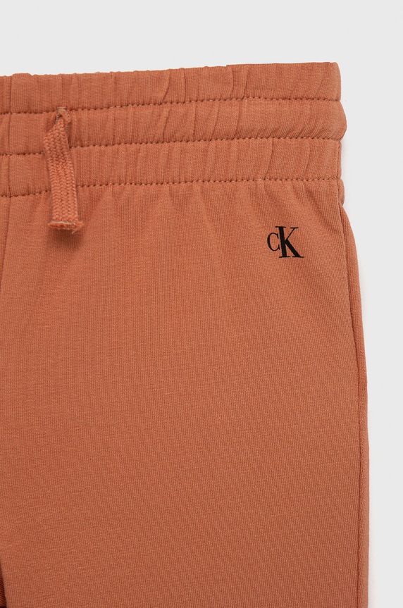 Detská tepláková súprava Calvin Klein Jeans oranžová IN0IN00017.9BYY