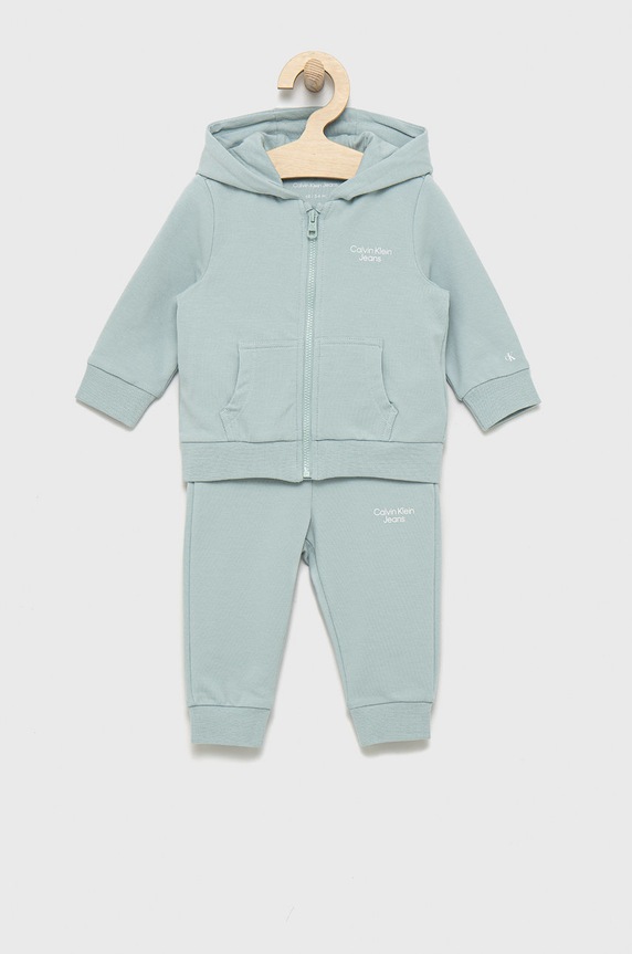 Calvin Klein Jeans dres dziecięcy IN0IN00019.9BYY z elastanem turkusowy IN0IN00019.9BYY