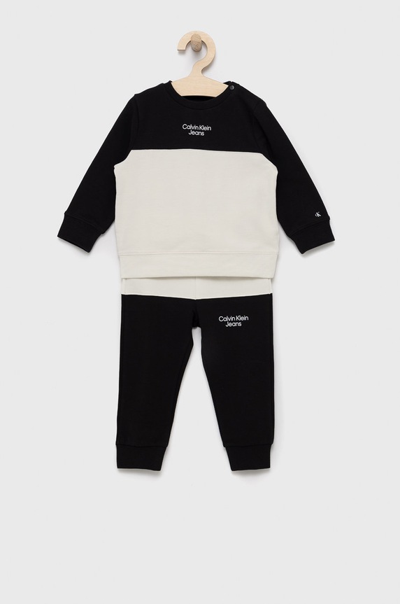 Calvin Klein Jeans dres dziecięcy IN0IN00020.9BYY z elastanem czarny IN0IN00020.9BYY