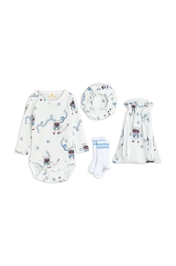 Mini Rodini compleu bebe tricotaj alb 1100001850