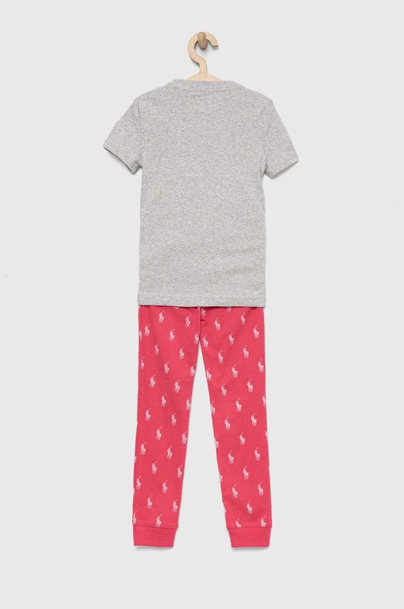 Dječja pamučna pidžama Polo Ralph Lauren 4P0037 roza AW22