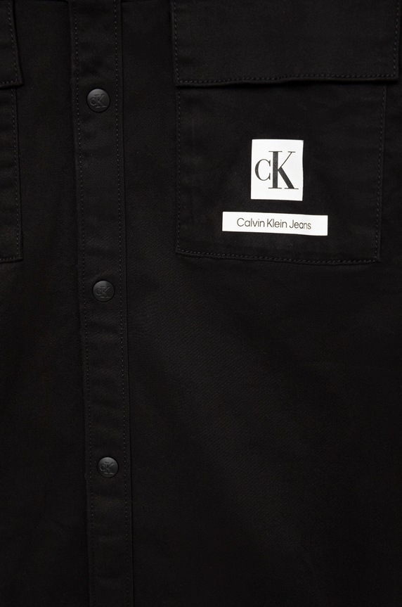 Chłopiec Calvin Klein Jeans koszula dziecięca IB0IB01468.9BYY czarny