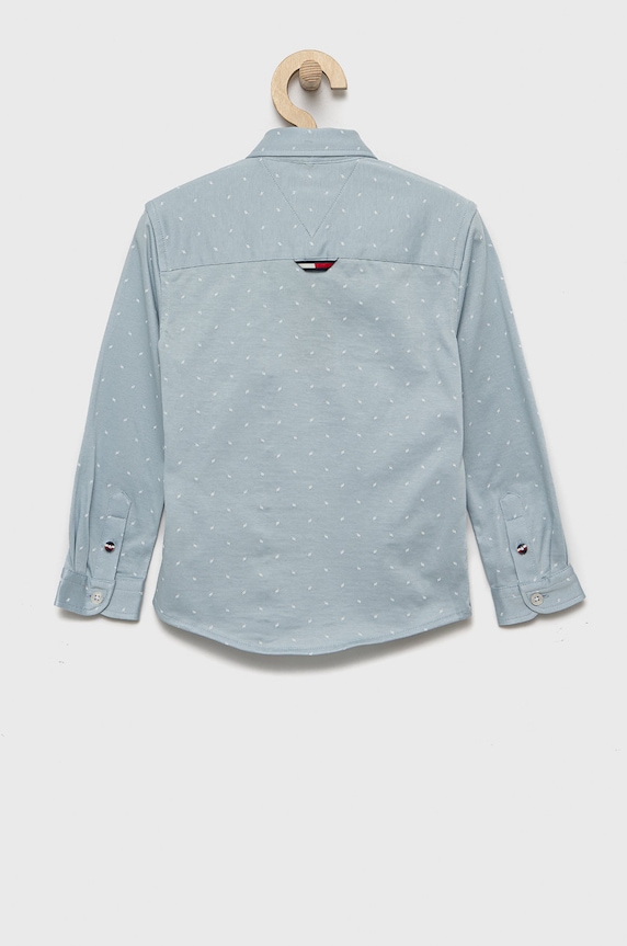 Tommy Hilfiger koszula bawełniana dziecięca KB0KB07511.9BYY niebieski AW22