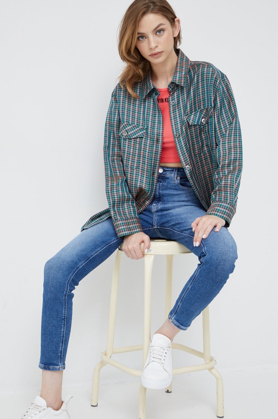 PS Paul Smith koszula z domieszką lnu regular multicolor W2R.300B.J30915