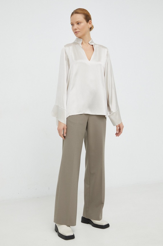 By Malene Birger bluzka Lomaria Q70365009 beżowy AW22