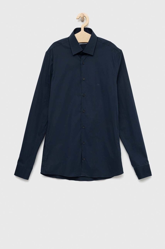 Πουκάμισο Calvin Klein slim σκούρο μπλε K10K108229.9BYY