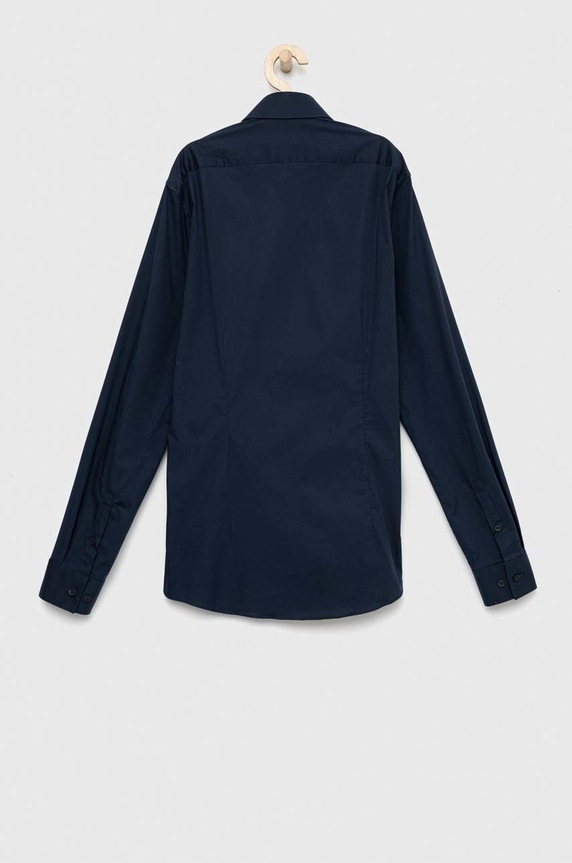 Ρούχα Πουκάμισο Calvin Klein K10K108229.9BYY σκούρο μπλε