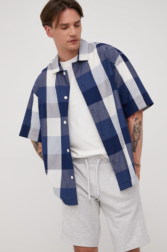 Levi's koszula bawełniana wzorzyste niebieski A1921.0008