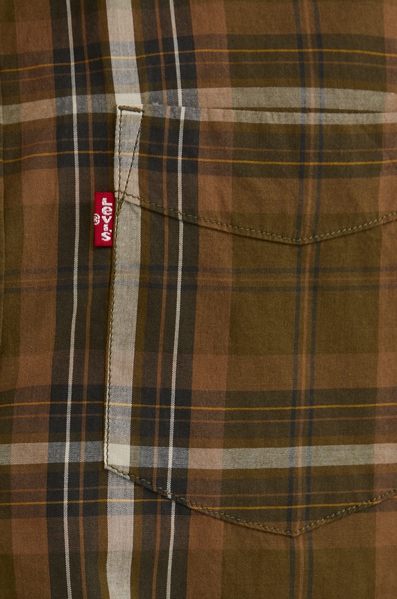 Памучна риза Levi's 85746.0088 зелен