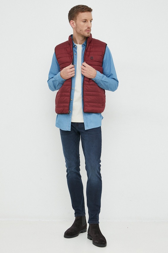 Džínová košile BOSS 50479056 modrá AW22