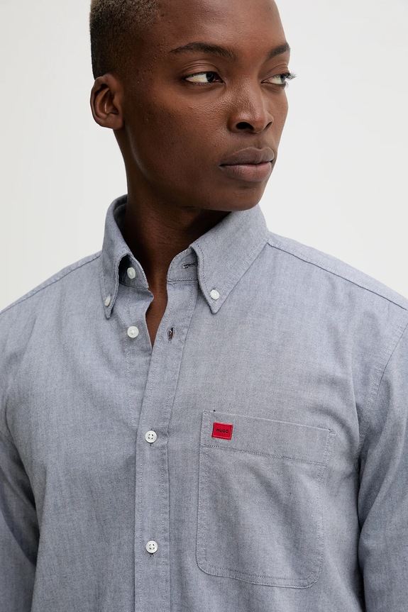 HUGO košulja muška od pamuka Evito mornarsko plava 50479302