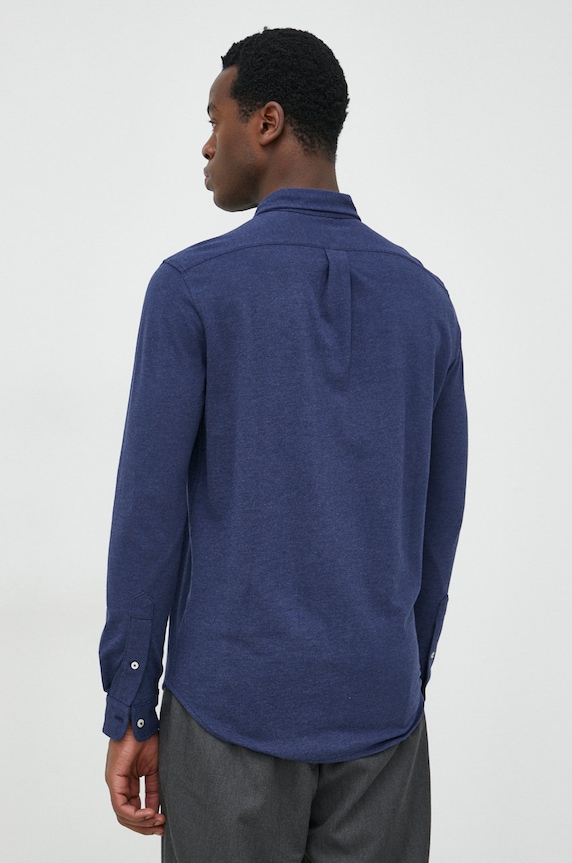 Bavlnená košeľa Polo Ralph Lauren tmavomodrá 710654408081