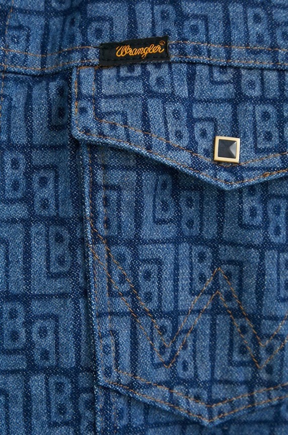 Jeans jakna Wrangler X Leon Bridges W480CB31Y mornarsko modra