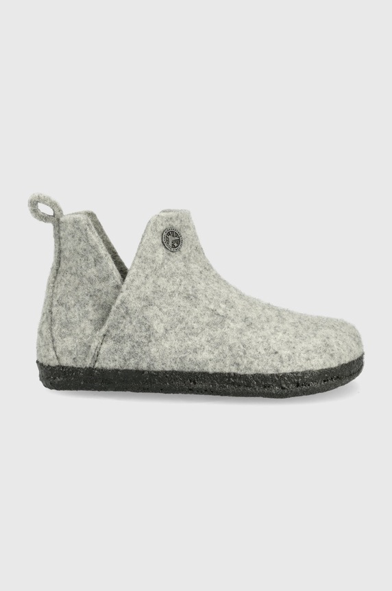 Детски вълнени пантофи Birkenstock сив 1017919