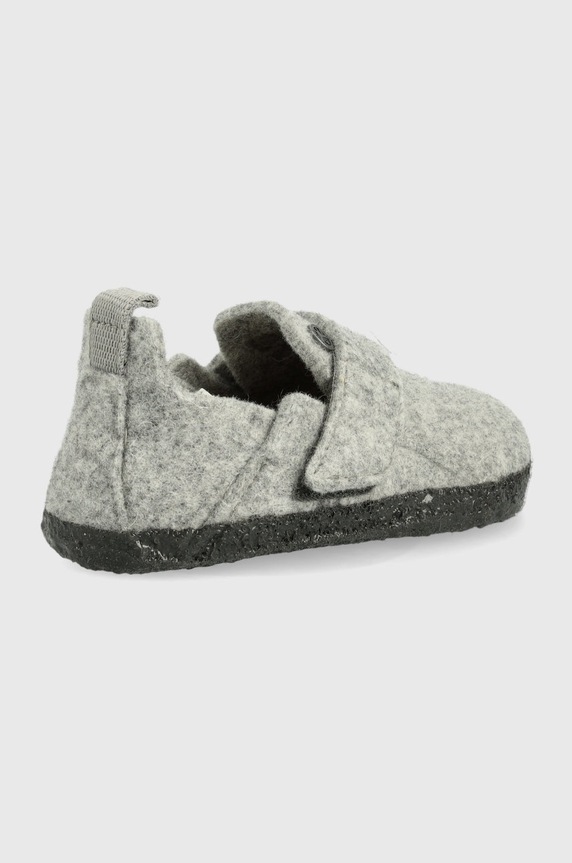 Birkenstock kapcie wełniane dziecięce 1021327 szary AW22