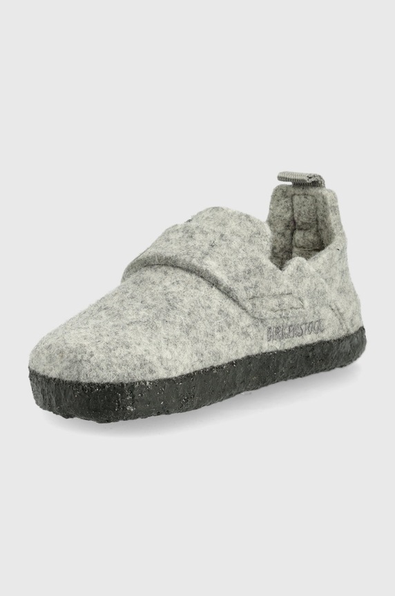 Chłopiec Birkenstock kapcie wełniane dziecięce 1021327 szary