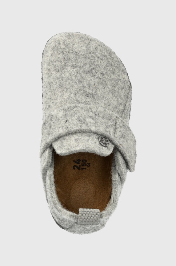 Birkenstock kapcie wełniane dziecięce szary 1021327