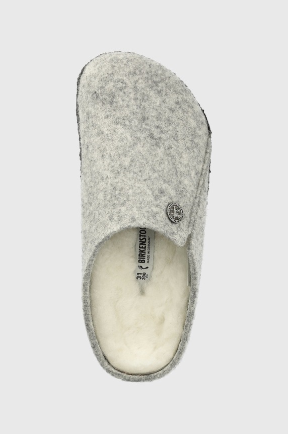 Birkenstock kapcie wełniane dziecięce szary 1015182