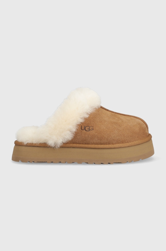 Semišové papuče UGG W Disquette hnedá 1122550.CHE