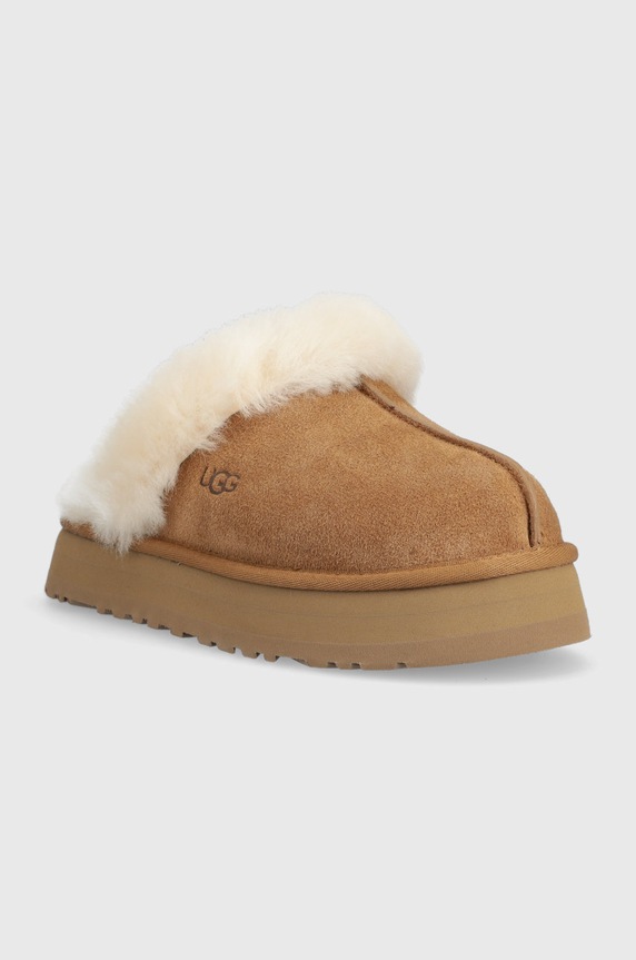 Semišové papuče UGG W Disquette 1122550.CHE hnedá AA00