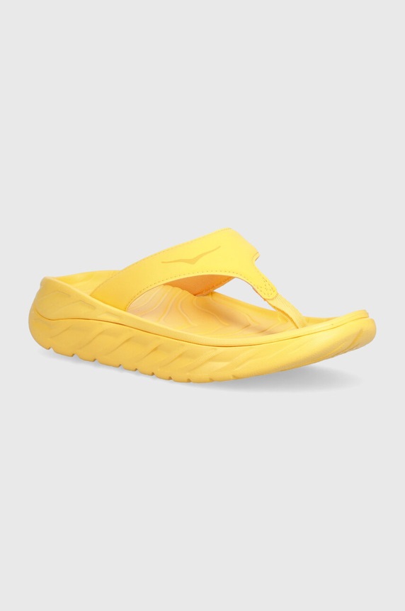 Žabky Hoka One One Ora Recovery Flip platforma žltá 1117910