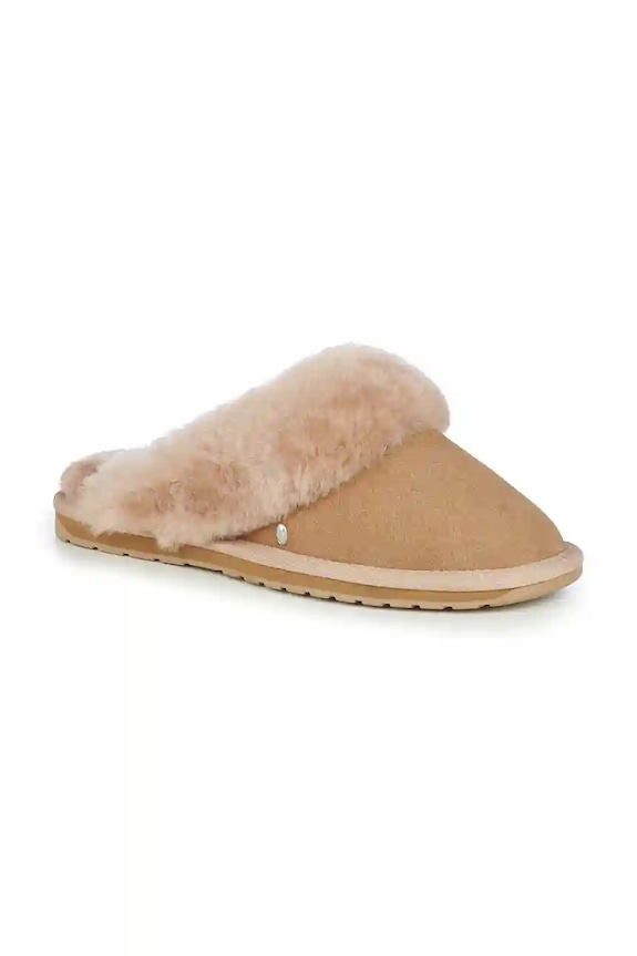 Kućne papuče od brušene kože Emu Australia W10015.CAME smeđa AW25
