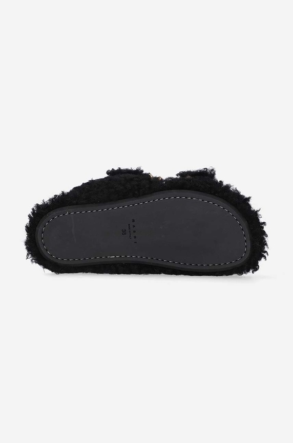 Marni sandały wełniane Fussbett FBMS008301.LM071 czarny AW22