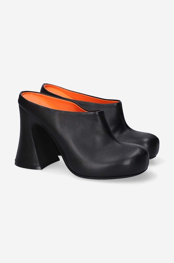 Marni klapki skórzane Sabot SBMS007110.P4545 czarny