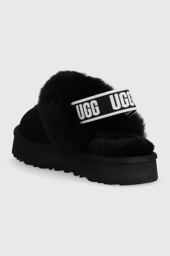 Djevojčice Kožne kućne papuče UGG Funkette 1130395K.BLK crna