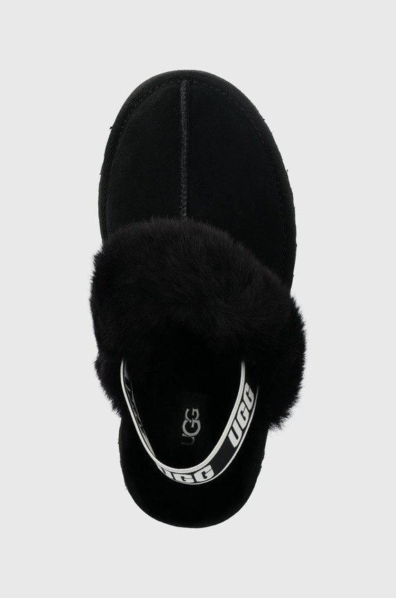 Kožne kućne papuče UGG Funkette crna 1130395K.BLK