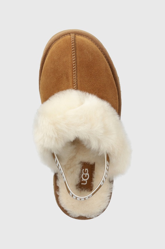 UGG kapcie skórzane FUNKETTE brązowy 1130395K.CHE