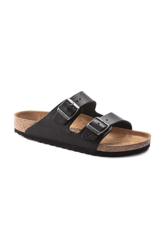 Шкіряні шльопанці Birkenstock Arizona 1023115.BLK чорний SS24