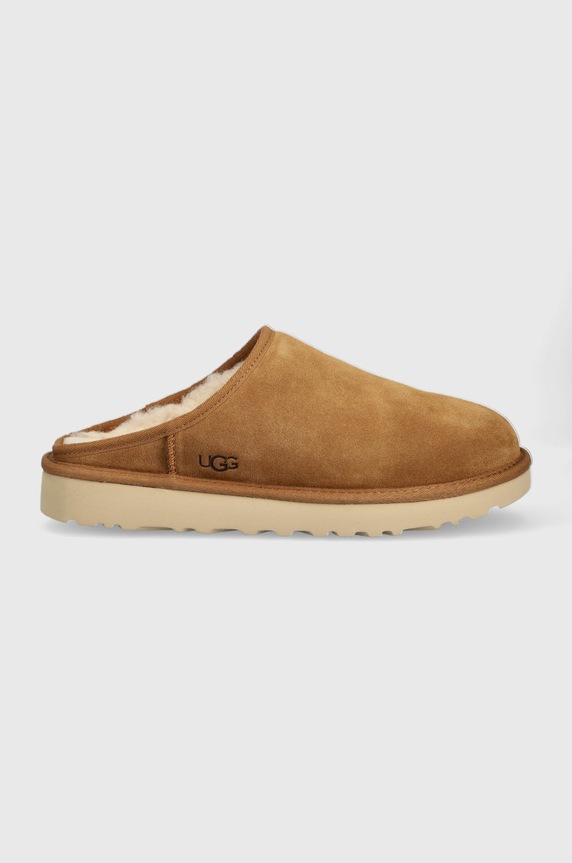 Велурени чехли UGG Classic Slip-on кафяв 1129290.CHE